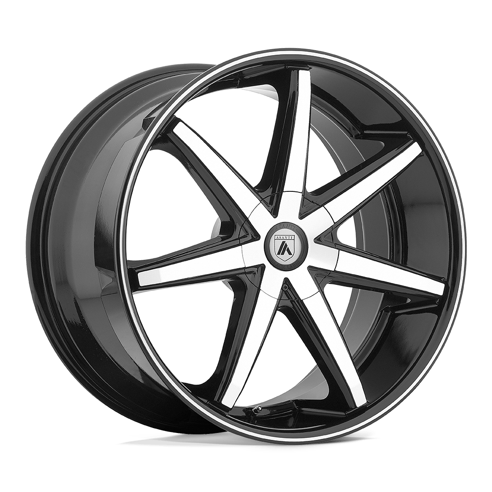 Asanti Black ABL-9 MACHINED FACE W/ BLACK LIP 20X10 5x127 et38 78.1