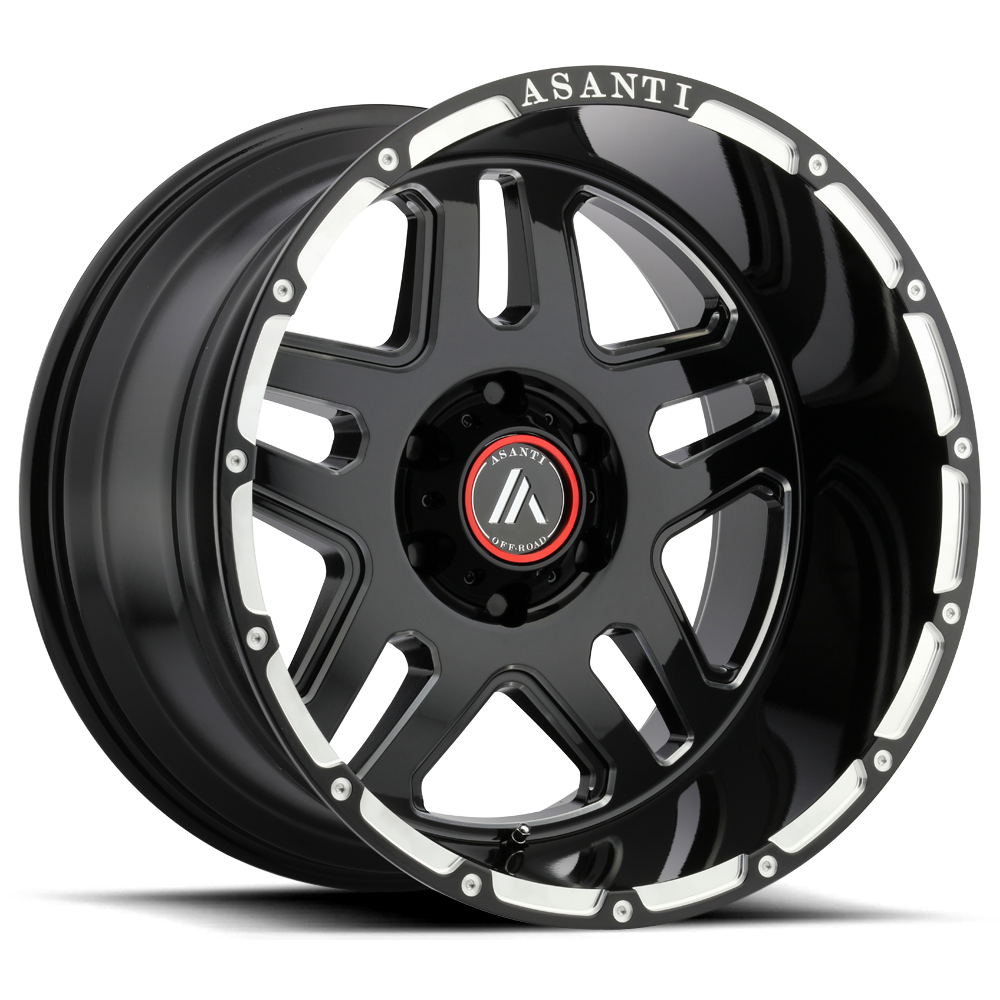 Asanti Off Road AB809 ENFORCER GLOSS BLACK MILLED 22X10 5x127 et-18 72.56