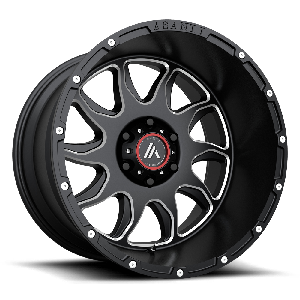 Asanti Off Road AB810 BALLISTIC GLOSS BLACK MILLED 20X12 5x127 et-44 72.56