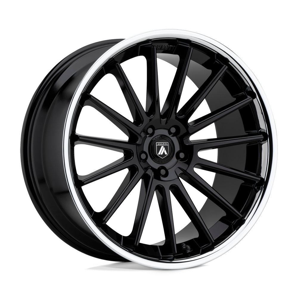 Asanti Black ABL-24 BETA GLOSS BLACK W/ CHROME LIP 20X10.5 5x114.3 et38 72.56