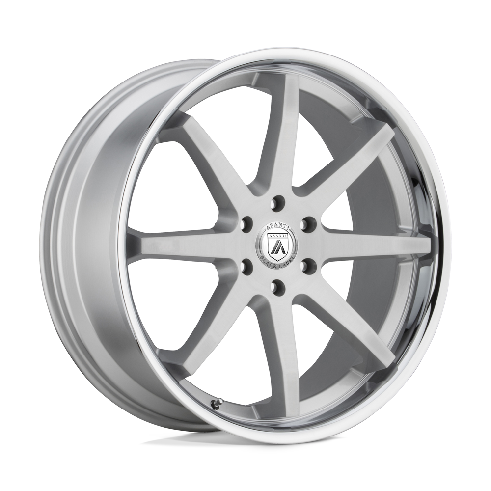 Asanti Black ABL-32 KAISER BRUSHED SILVER W/ CHROME LIP 20X9 5x127 et30 71.5