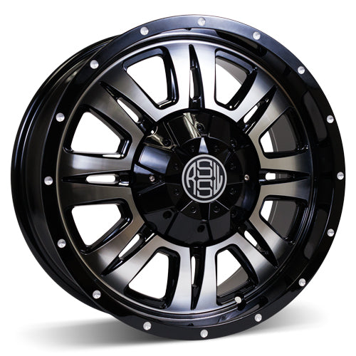 RSSW Heritage Gloss Black Machined Face 18x8 5x139.7 et15 77.8