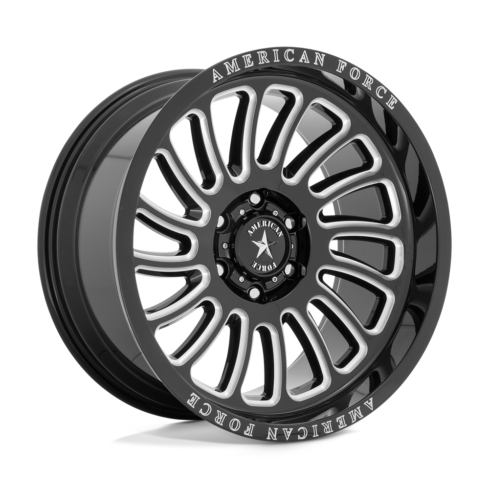 American Force Cast AC004 VULCAN GLOSS BLACK MILLED 22X10 6x135 et-18 87.1