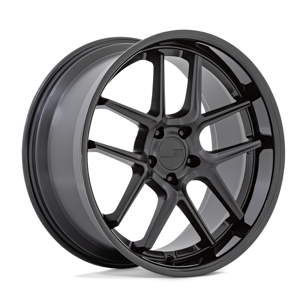 American Racing AR942 BISHOP MATTE BLACK W/ GLOSS BLACK LIP 20X12 5x115 et6 71.5