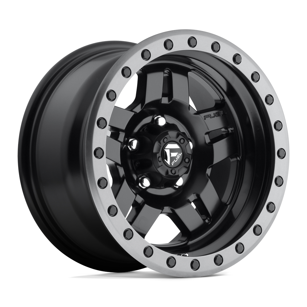 Fuel 1PC D557 ANZA MATTE BLACK GUN METAL RING 15X8 5x114.3 et-18 72.56