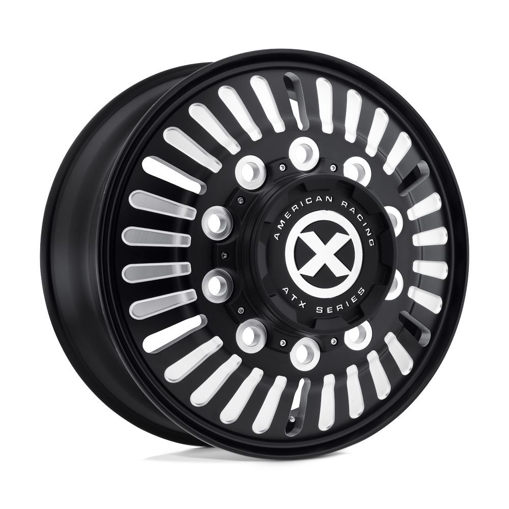 ATX AO403 ROULETTE SATIN BLACK MILLED - FRONT 22.5X8.25 10x285.75 et144 220.1