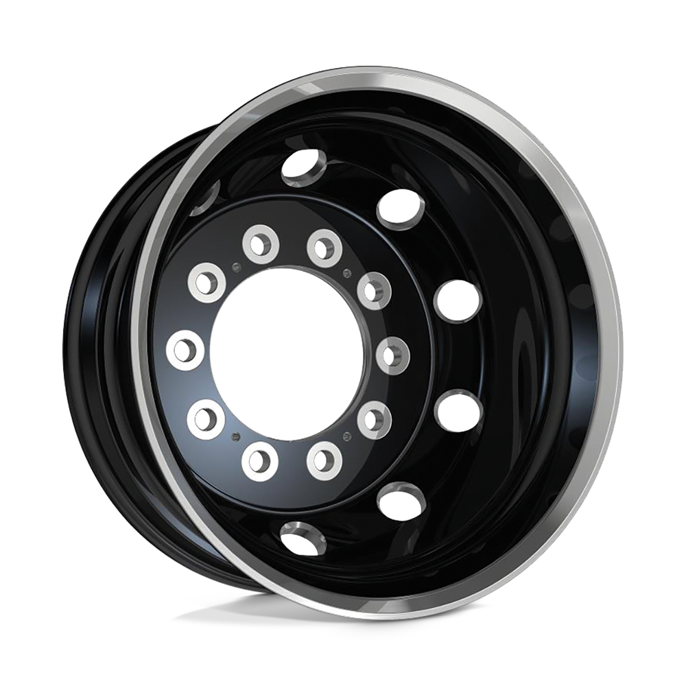 ATX AO404 JOURNEY GLOSSY BLACK W/ POLISHED LIP - REAR OUTER 22.5X8.25 10x285.75 et-168 220.1