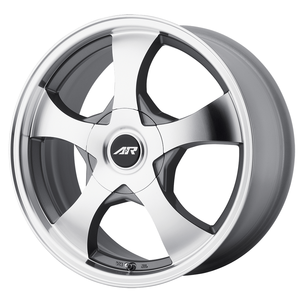 American Racing AR895 DARK SILVER W/ MACHINED FACE 14X6 5x100/5x114.3 et35 72.56