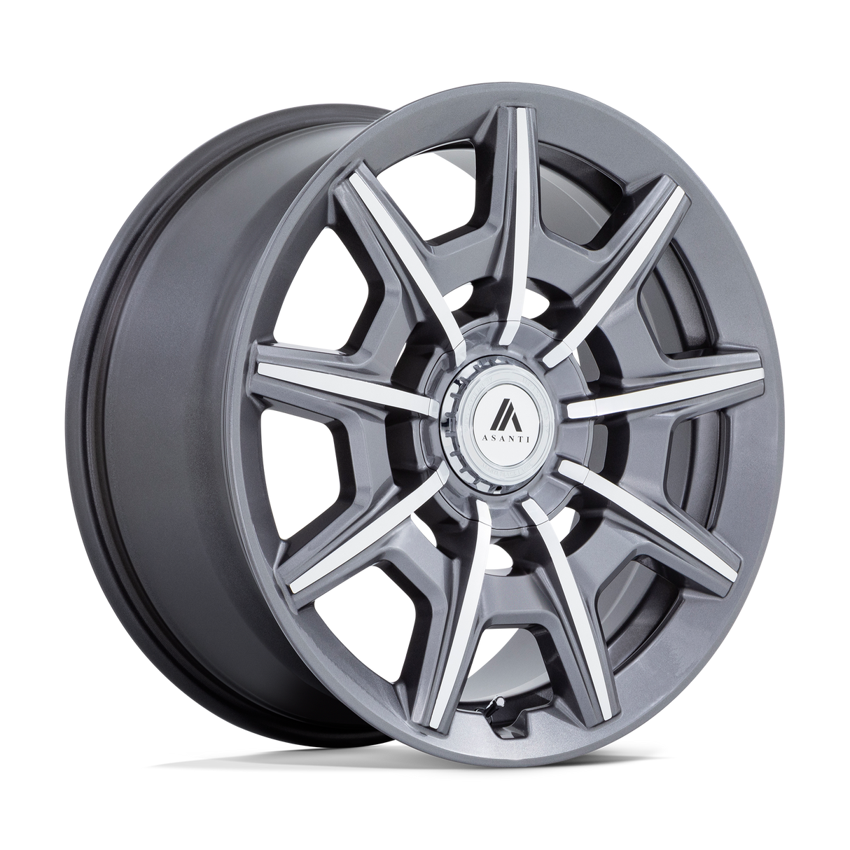 Asanti Black AB041 ESQUIRE GLOSS ANTHRACITE BRIGHT MACH 22X10.5 BLANK et18 72.6