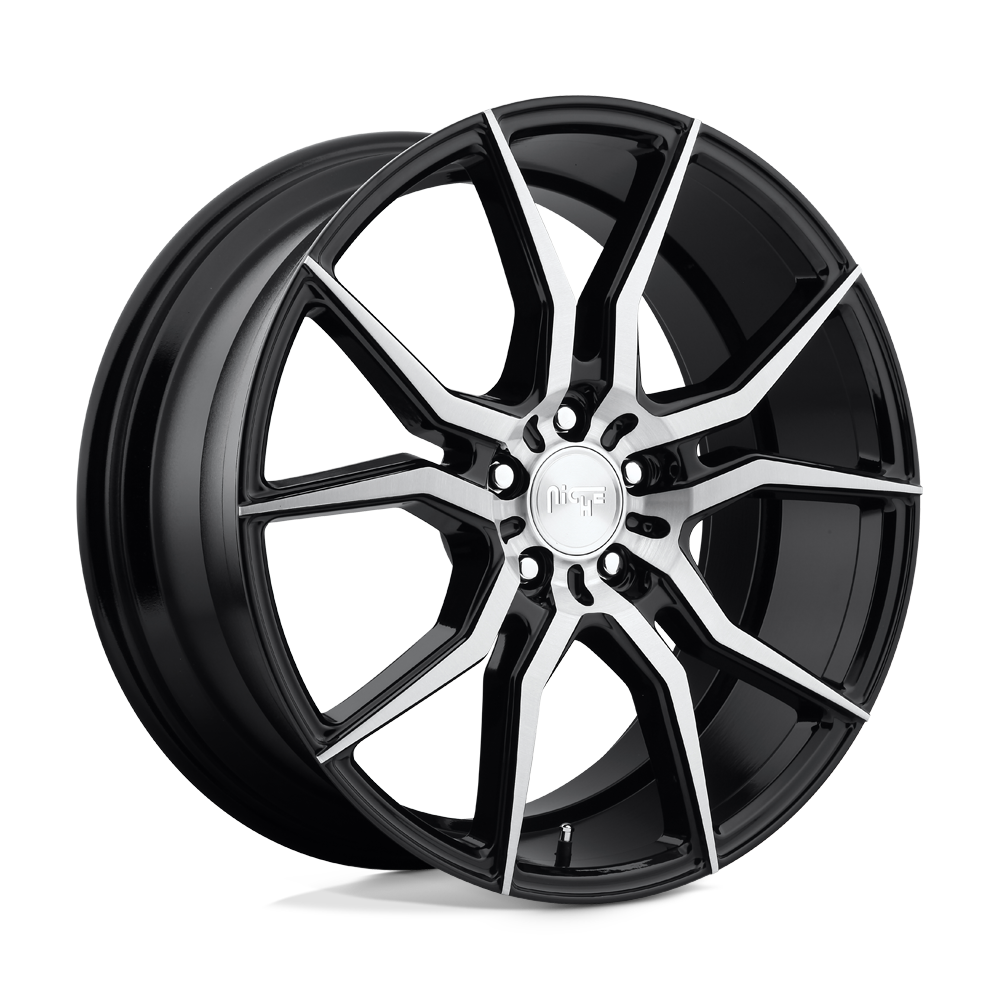 Niche 1PC M166 ASCARI GLOSS BLACK BRUSHED 19X9.5 5x120 et35 72.56