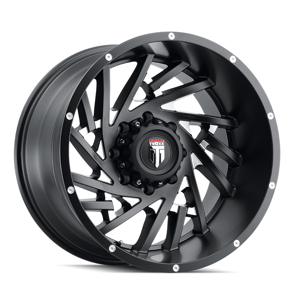 AMERICAN TRUXX WEB SATIN BLACK MILLED 20x12.0 8x170 et-44 125.2