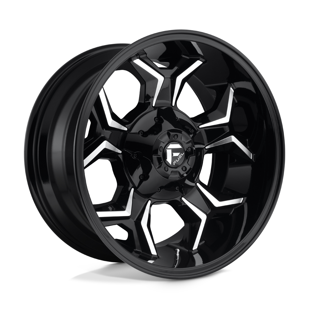 Fuel 1PC D606 AVENGER GLOSS BLACK MILLED 20X9 5x139.7/5x150 et20 110.1