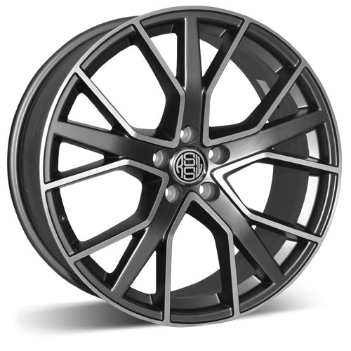 RSSW Quattro Gun Metal Machined Face 19x8.5 5x112 et35 66.6