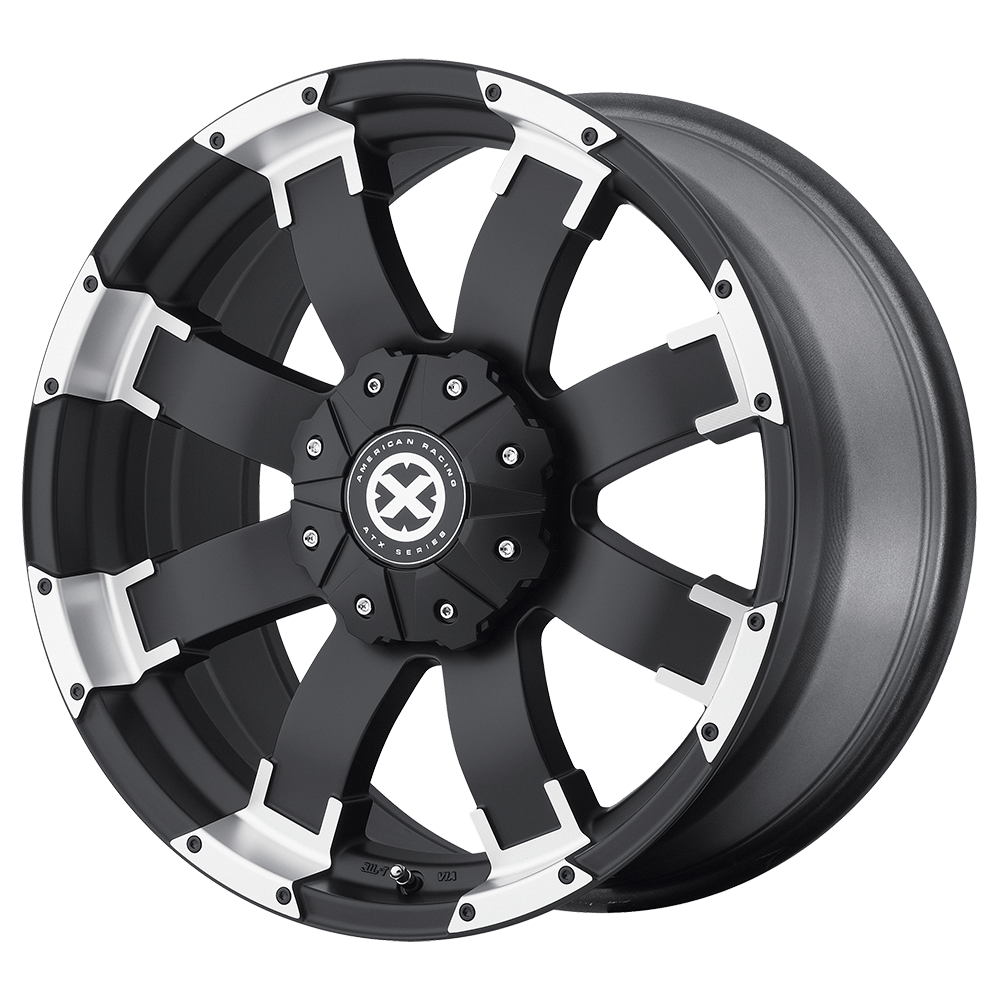 ATX Series AX191 SHACKLE SATIN BLACK W/ MACHINED FACE 18X9 5x114.3/5x127 et20 72.56
