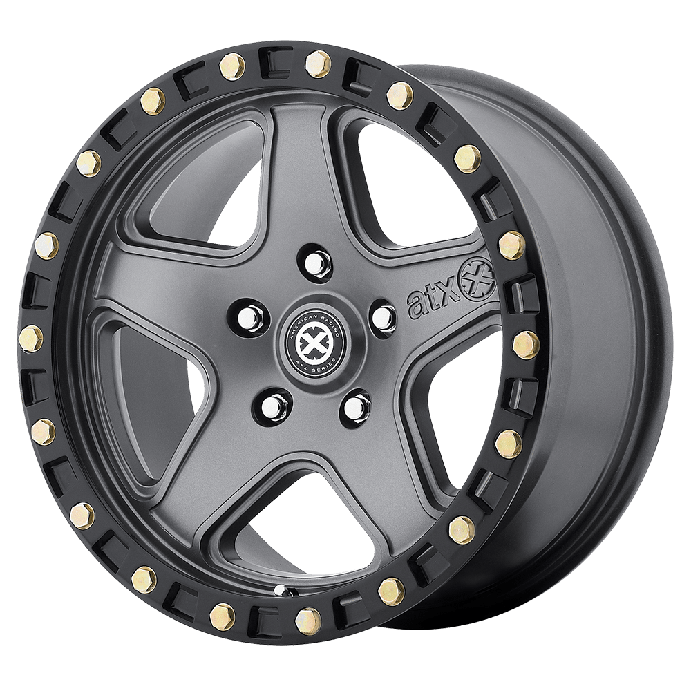 ATX Series AX194 RAVINE MATTE GRAY W/ BLACK RING 18X8.5 5x120 et35 74.1