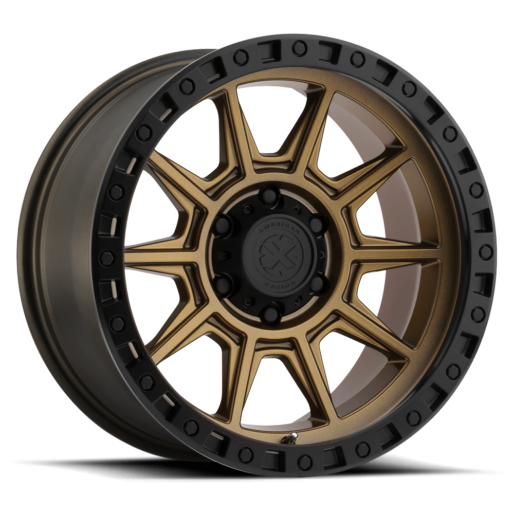 ATX Series AX202 MATTE BRONZE W/ BLACK LIP 17X9 5x114.3 et-12 83.06