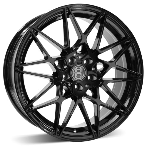 RSSW Super Tourer Gloss Black 18x8 5x112 et33 66.46