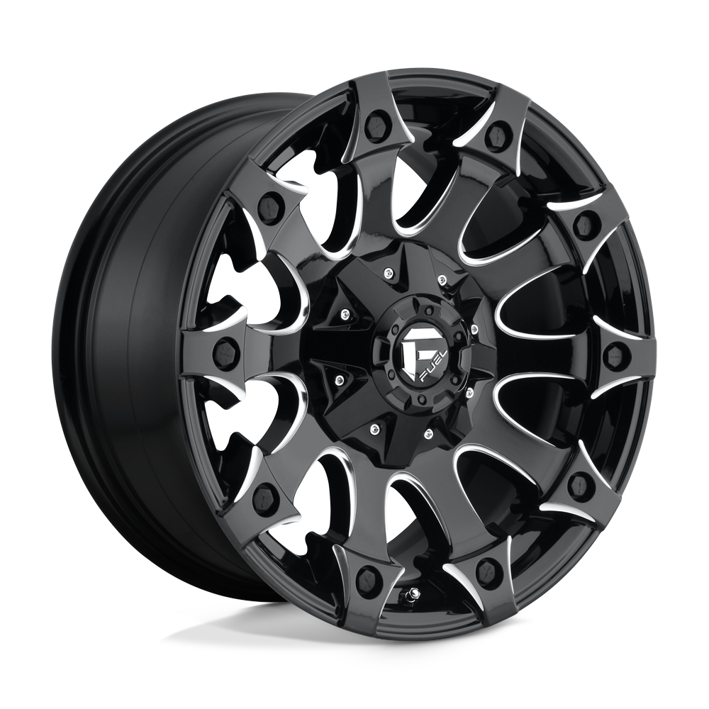 Fuel 1PC D578 BATTLE AXE GLOSS BLACK MILLED 18X9 6x135/6x139.7 et20 106.1