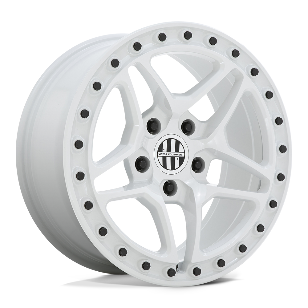Victor Equipment BERG GLOSS WHITE W/ BLACK BOLTS 17X8 5x130 et10 71.5