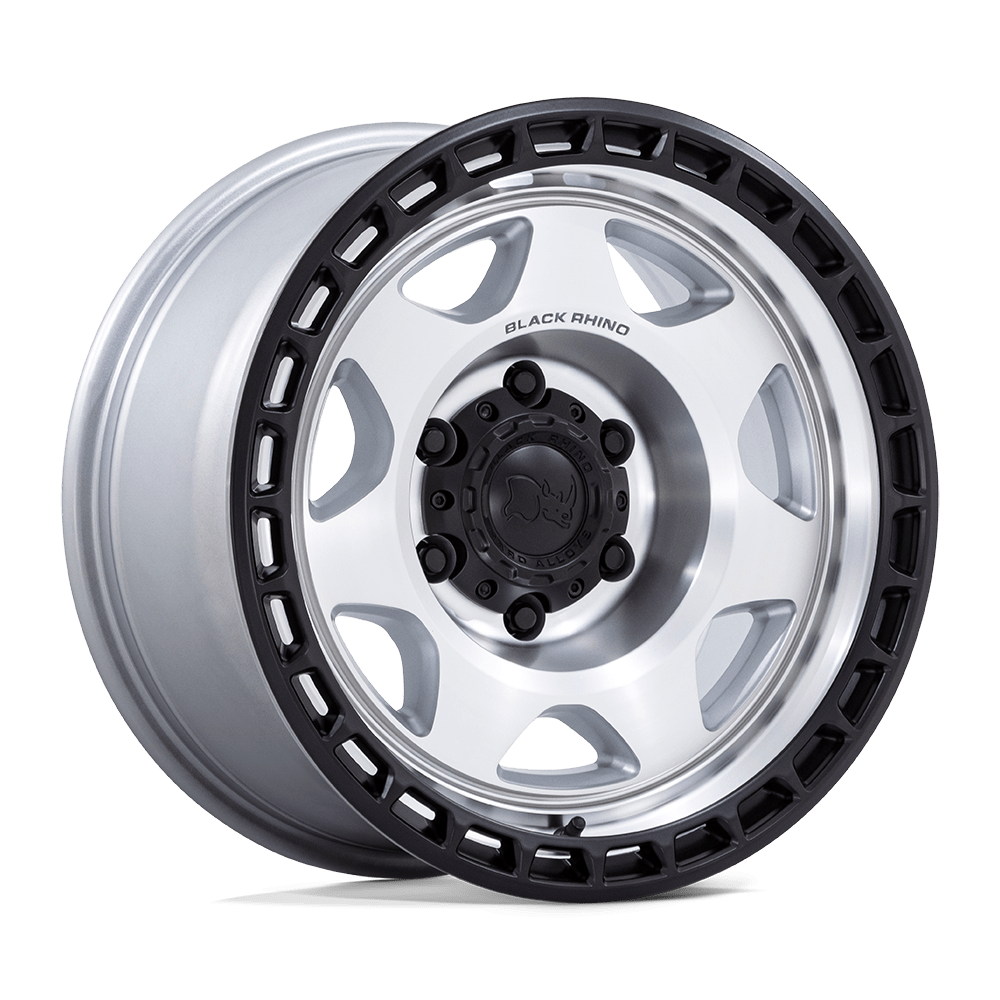 Black Rhino BR018 VOYAGER SILVER MACHINED W/ M-BLACK LIP 17X8.5 6x120 et0 66.9