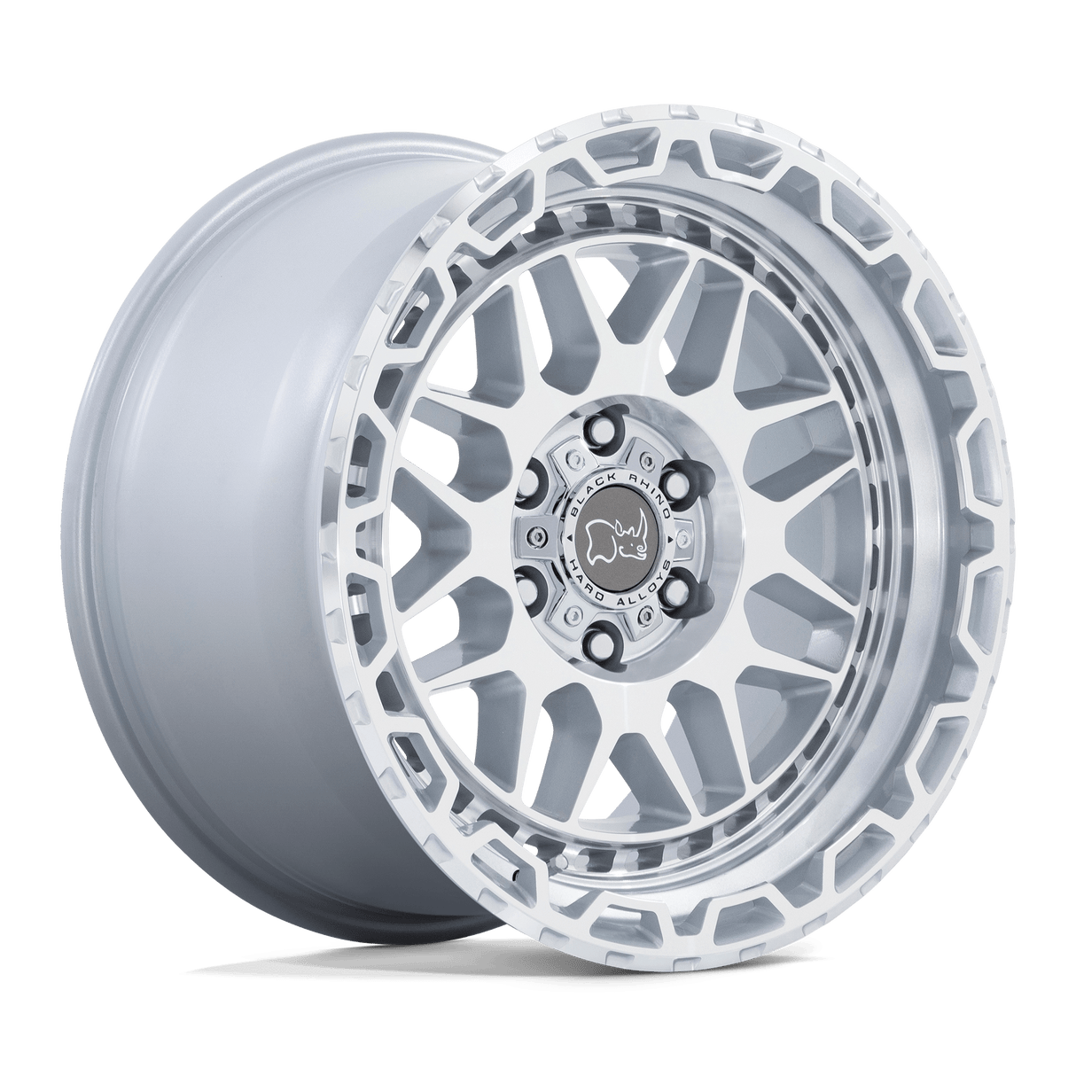 Black Rhino HOLCOMB GLOSS SILVER W/ MIRROR CUT FACE 20X9.5 6x139.7 et12 112.1
