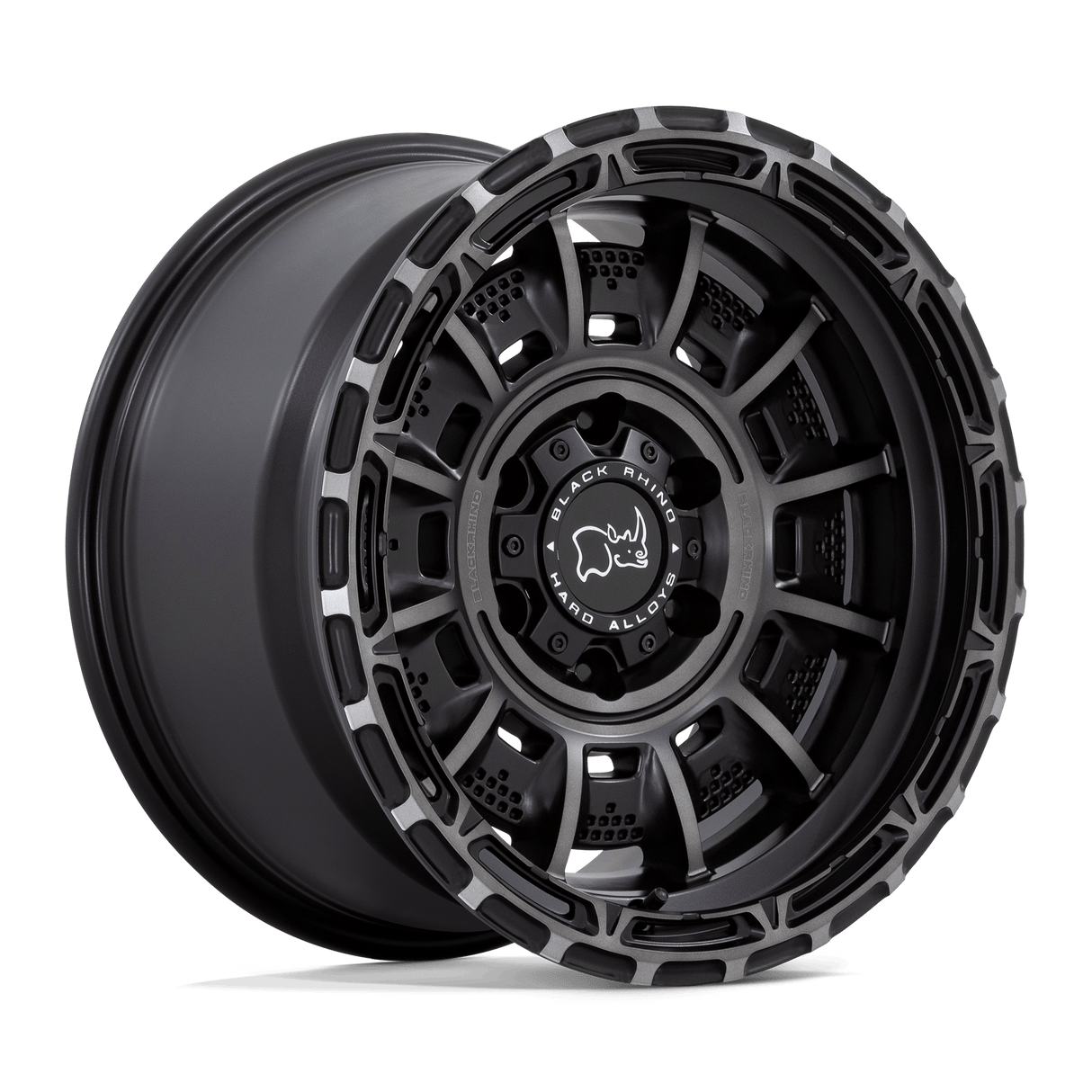 Black Rhino LEGION MATTE BLACK GRAY TINT 20X10 5x127 et-18 71.5