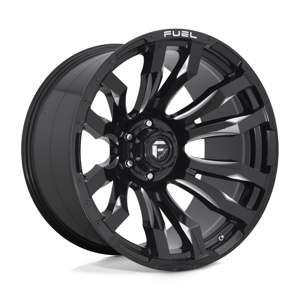 Fuel 1PC D673 BLITZ GLOSS BLACK MILLED 22X12 6x139.7 et-44 106.1