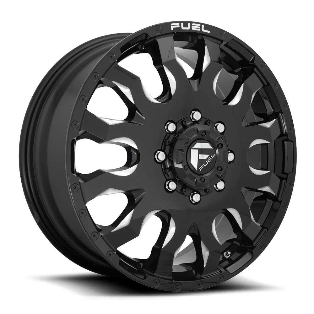 Fuel 1PC D673 BLITZ GLOSS BLACK MILLED 20X8.25 8x200 et105 142