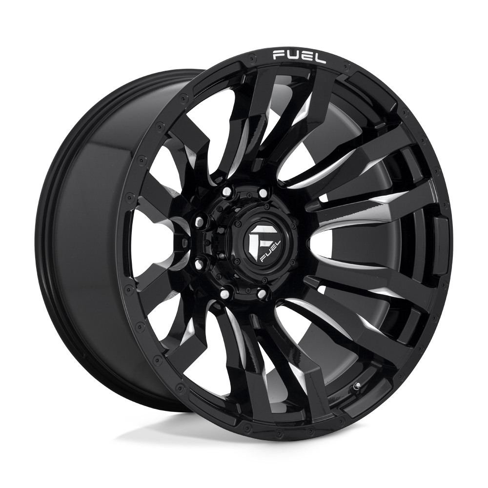 Fuel 1PC D673 BLITZ GLOSS BLACK MILLED 22X12 8x170 et-44 125.1