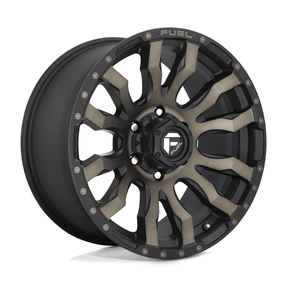Fuel 1PC D674 BLITZ MATTE BLACK DOUBLE DARK TINT 17X9 8x165.1 et-12 125.1