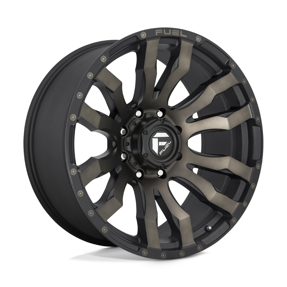 Fuel 1PC D674 BLITZ MATTE BLACK DOUBLE DARK TINT 22X12 6x139.7 et-44 106.1