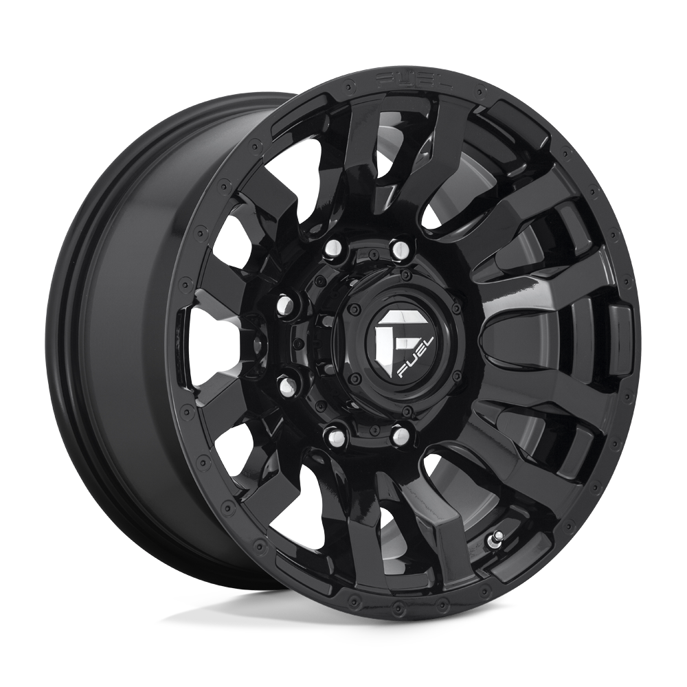 Fuel 1PC D675 BLITZ GLOSS BLACK 22X10 8x180 et-18 125.1