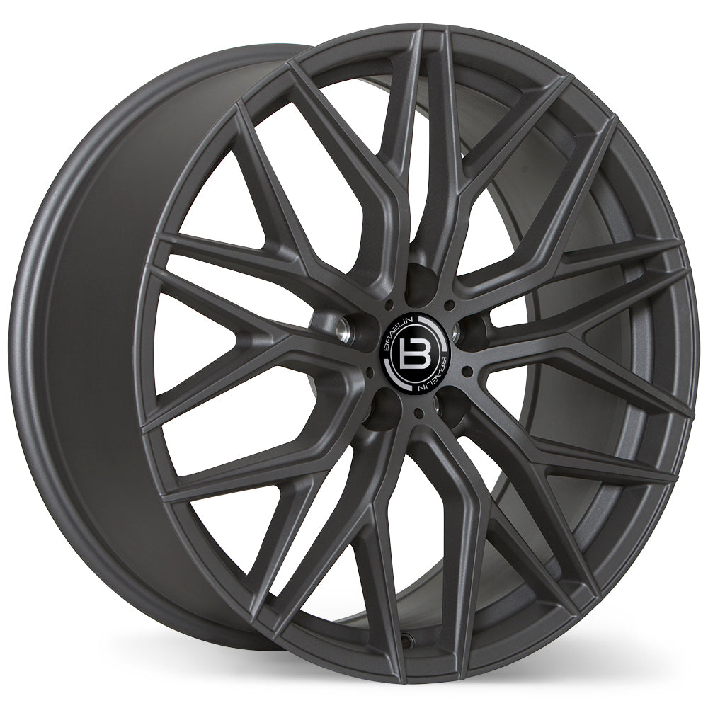 Braelin BR10 Matte Graphite 20x9.0 5x112  et25 66.5 BR10-2090-44GM+25E665