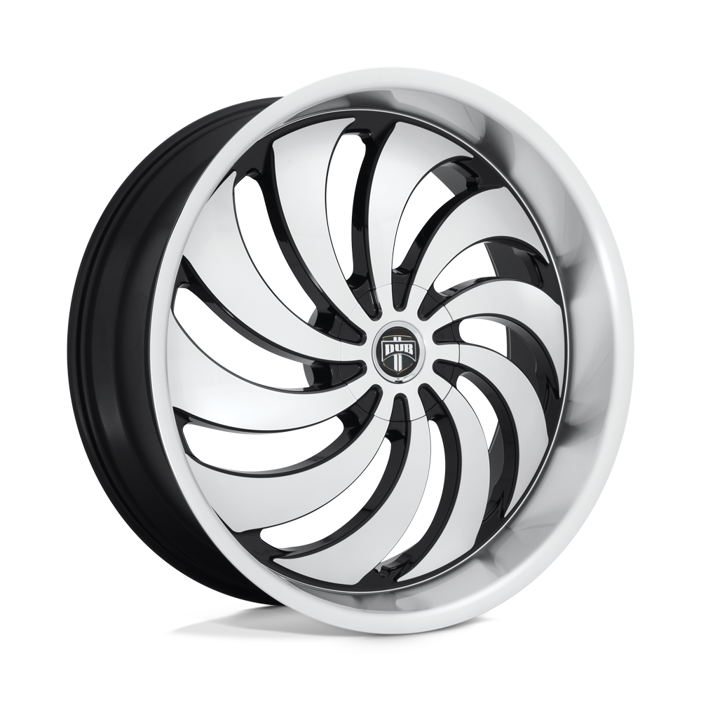 DUB 1PC S243 COJONES GLOSS BLACK MACHINED 24X9 BLANK et15 72.56