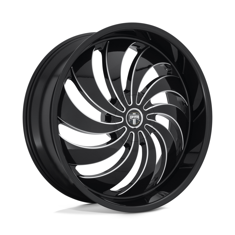 DUB 1PC S242 COJONES GLOSS BLACK MILLED 24X9 5x114.3/5x120 et25 72.56