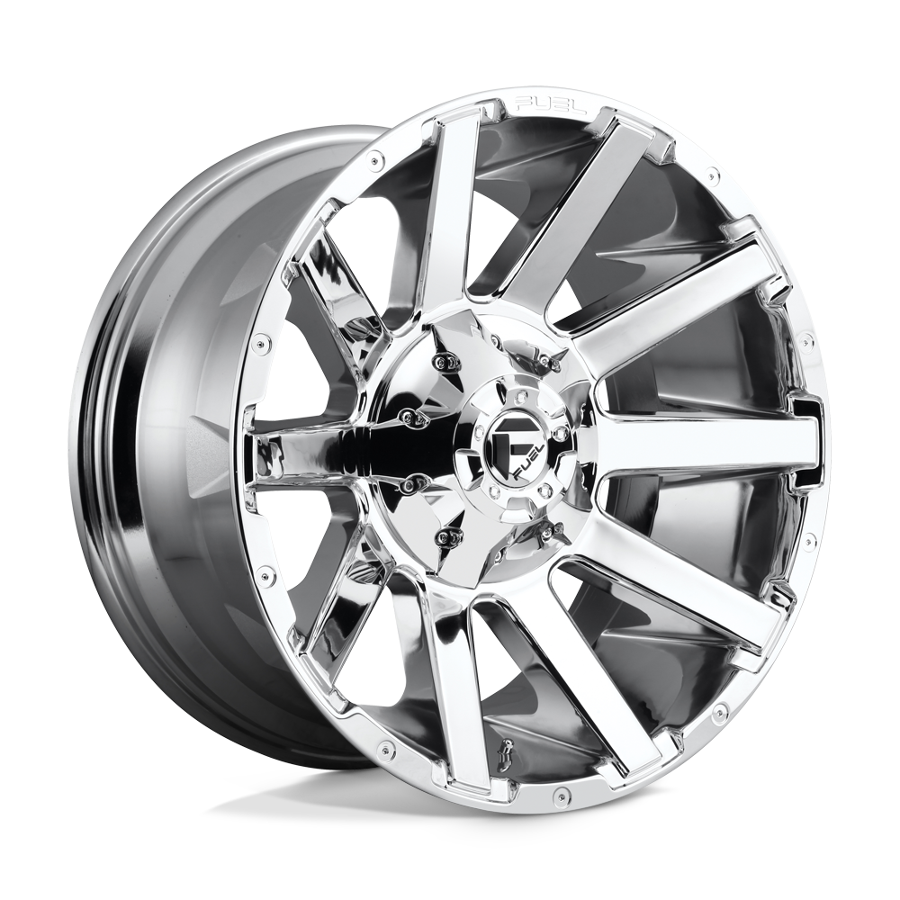 Fuel 1PC D614 CONTRA CHROME PLATED 20X10 8x165.1 et-18 125.1