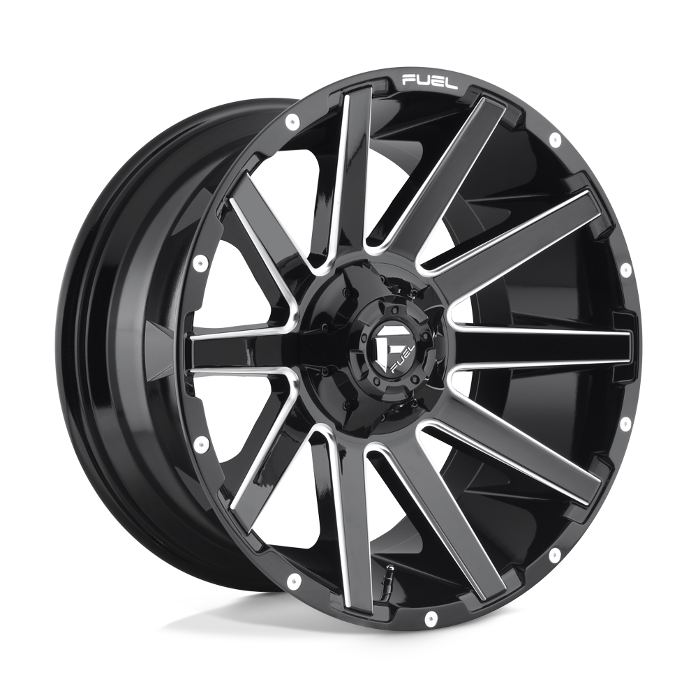 Fuel 1PC D615 CONTRA GLOSS BLACK MILLED 22X12 8x170 et-44 125.1
