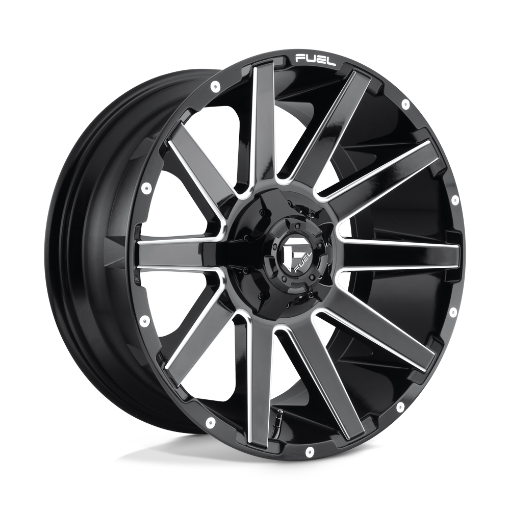 Fuel 1PC D615 CONTRA GLOSS BLACK MILLED 20X9 6x135/6x139.7 et1 106.1