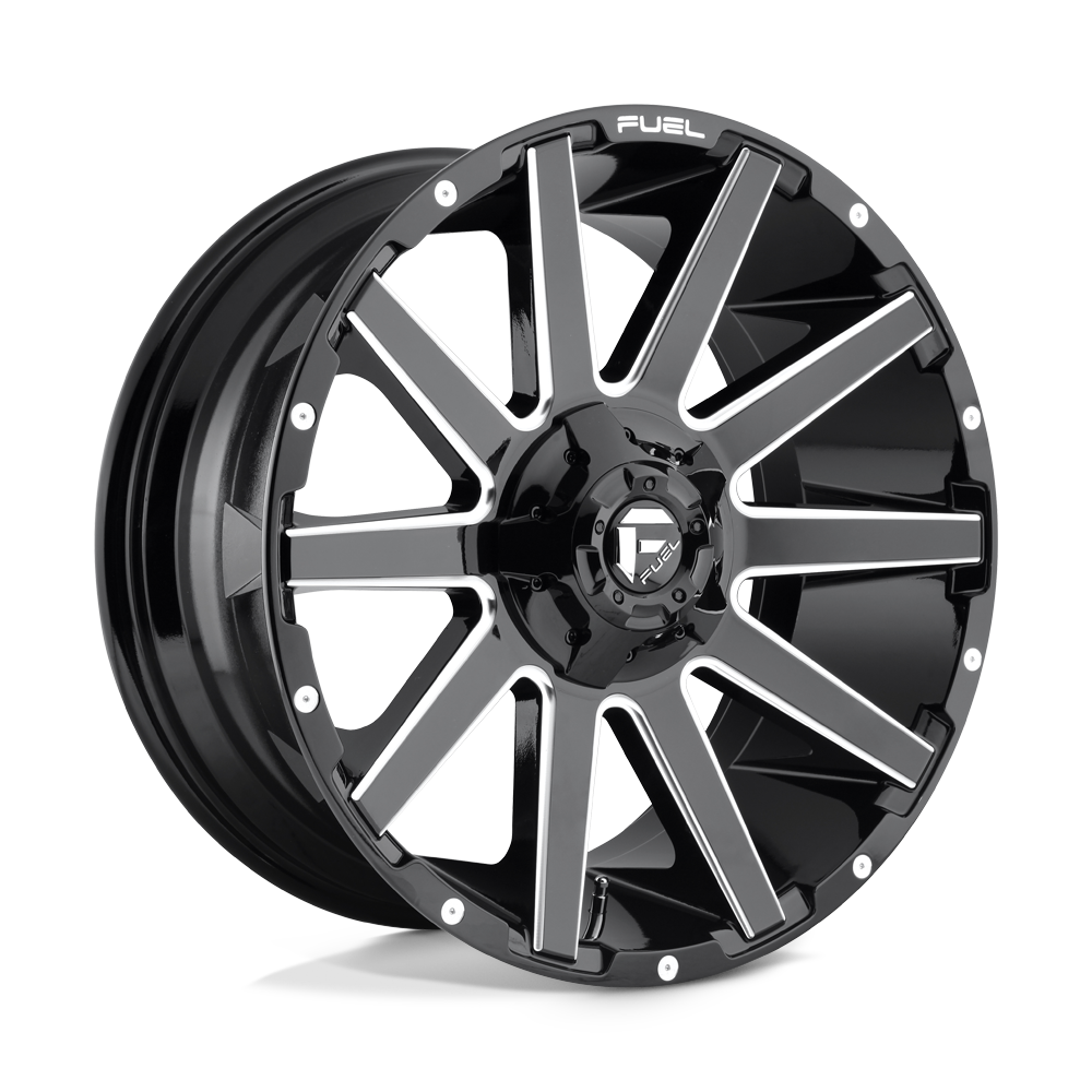 Fuel 1PC D615 CONTRA GLOSS BLACK MILLED 20X9 6x135/6x139.7 et20 106.1