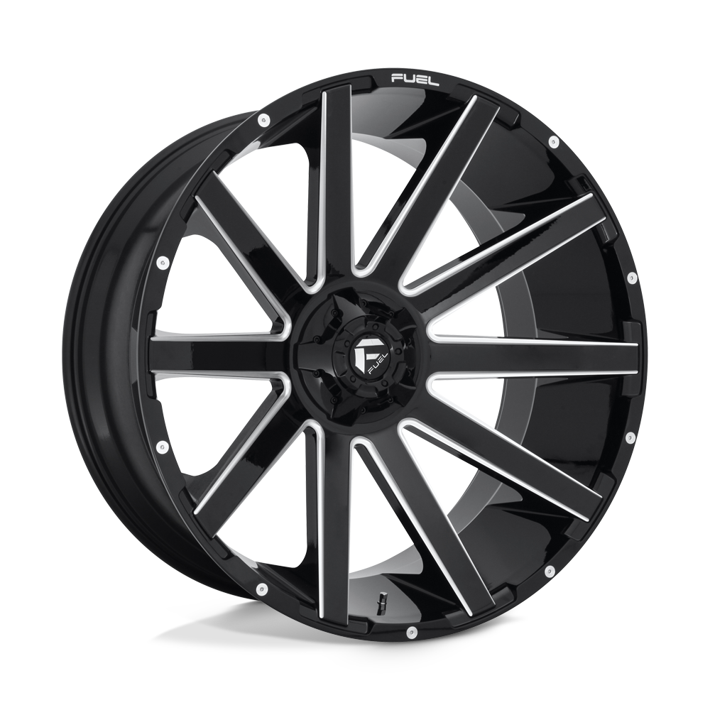 Fuel 1PC D615 CONTRA GLOSS BLACK MILLED 26X12 6x135/6x139.7 et-44 106.1