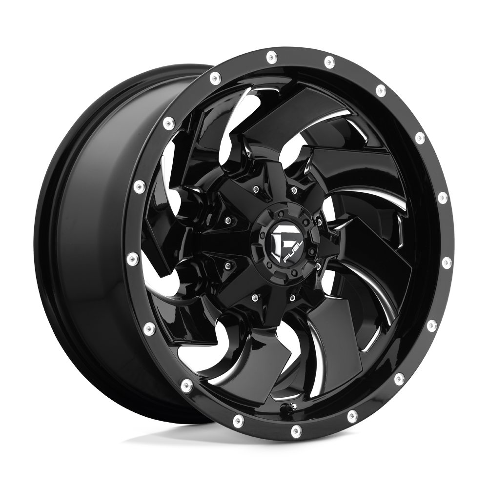 Fuel 1PC D574 CLEAVER GLOSS BLACK MILLED 22X12 5x114.3/5x127 et-44 78.1