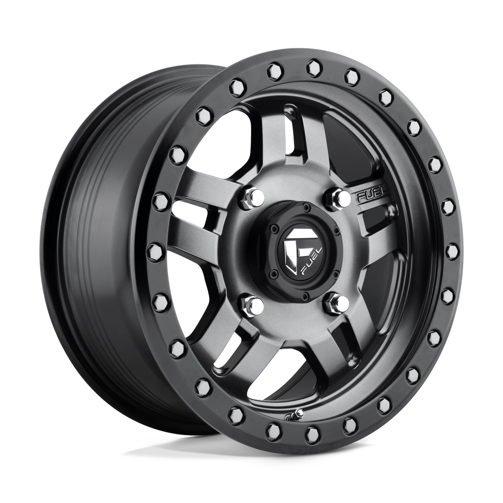 Fuel UTV D558 ANZA MATTE GUN METAL BLACK BEAD RING 15X7 4x156 et38 132