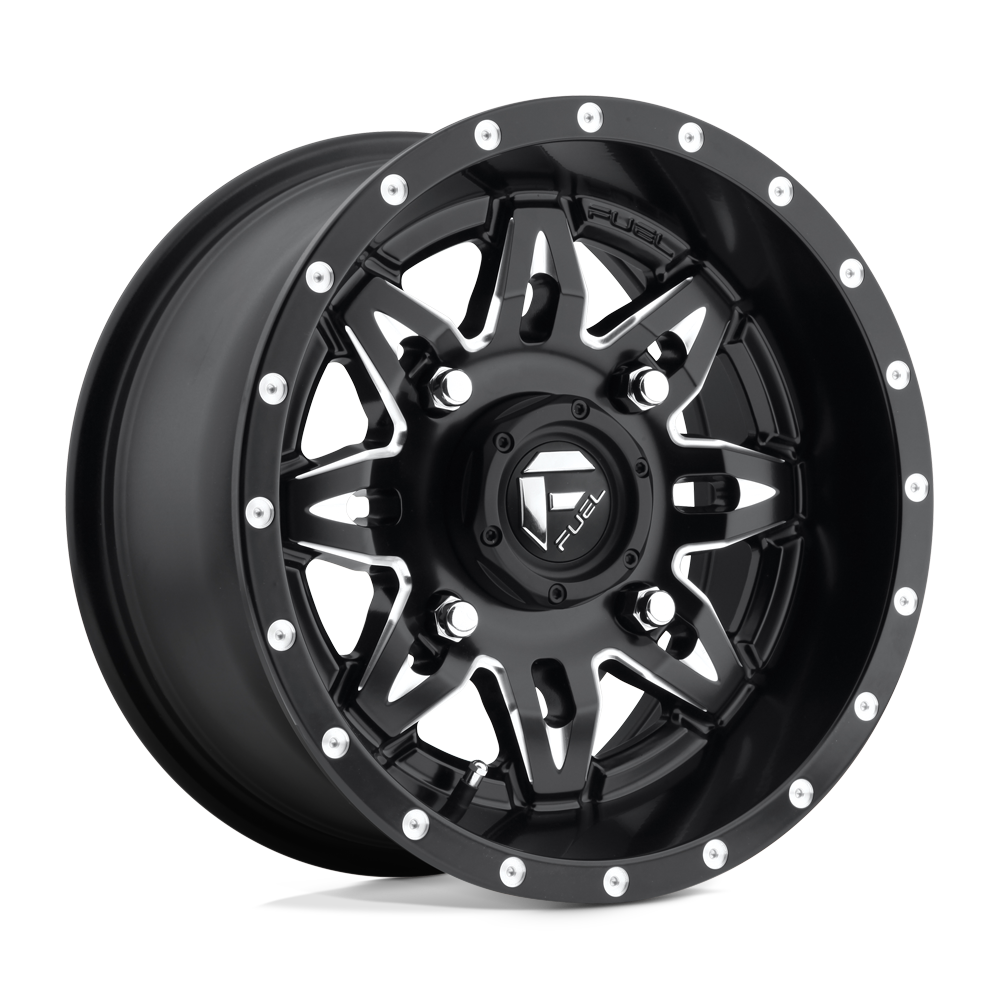 Fuel UTV D567 LETHAL MATTE BLACK MILLED 15X7 4x137 et13 110.1