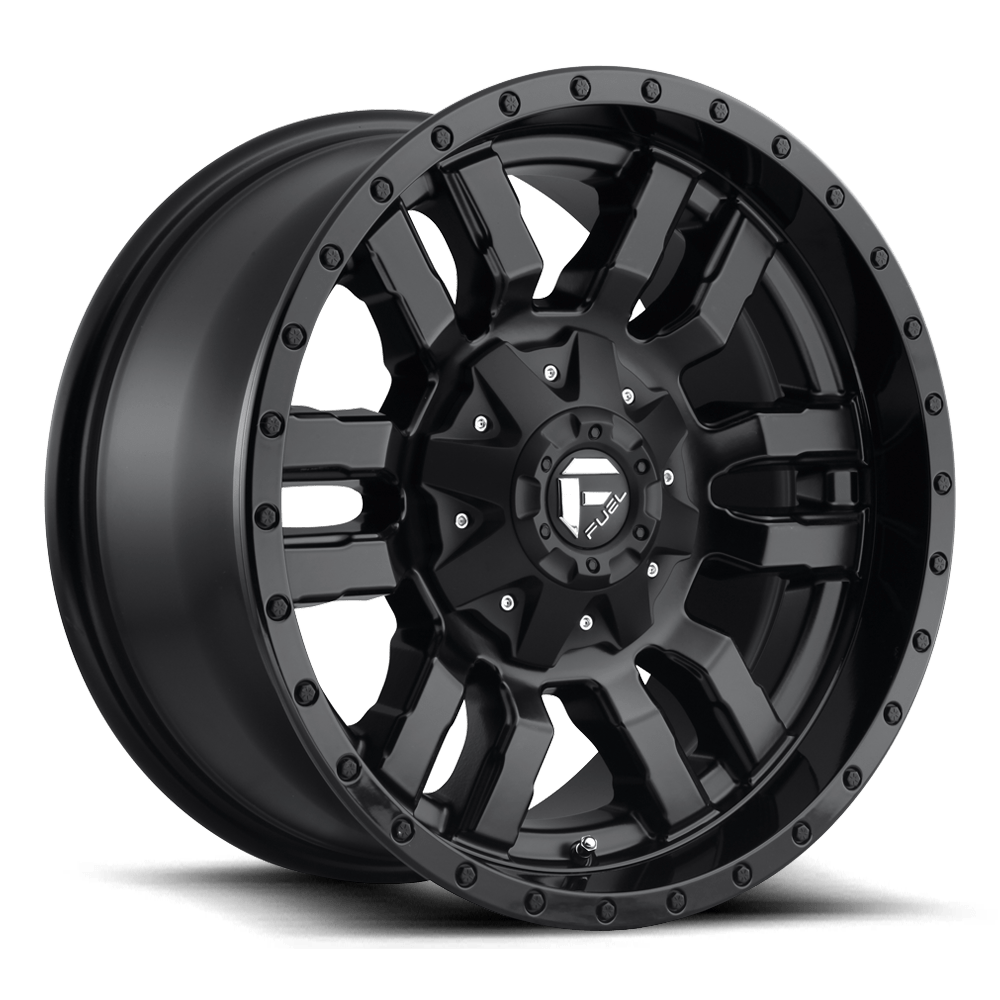 Fuel 1PC D596 SLEDGE MATTE BLACK GLOSS BLACK LIP 22X10 6x135/6x139.7 et-18 106.1