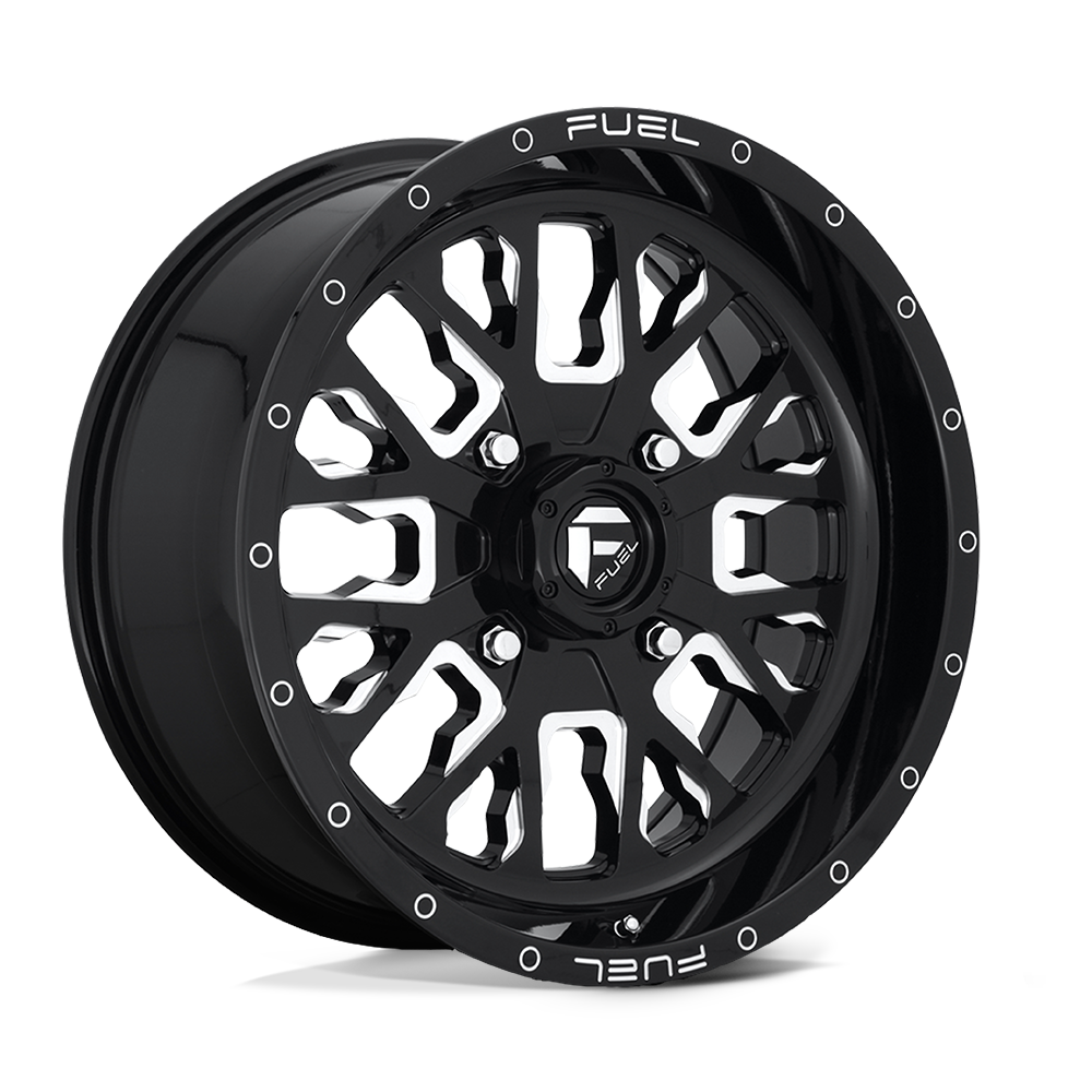Fuel UTV D611 STROKE GLOSS BLACK MILLED 18X7 4x137 et13 110.1