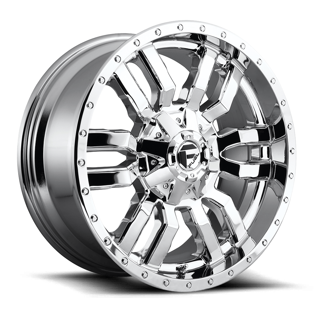 Fuel 1PC D631 SLEDGE CHROME PLATED 22X10 5x139.7/5x150 et10 110.1