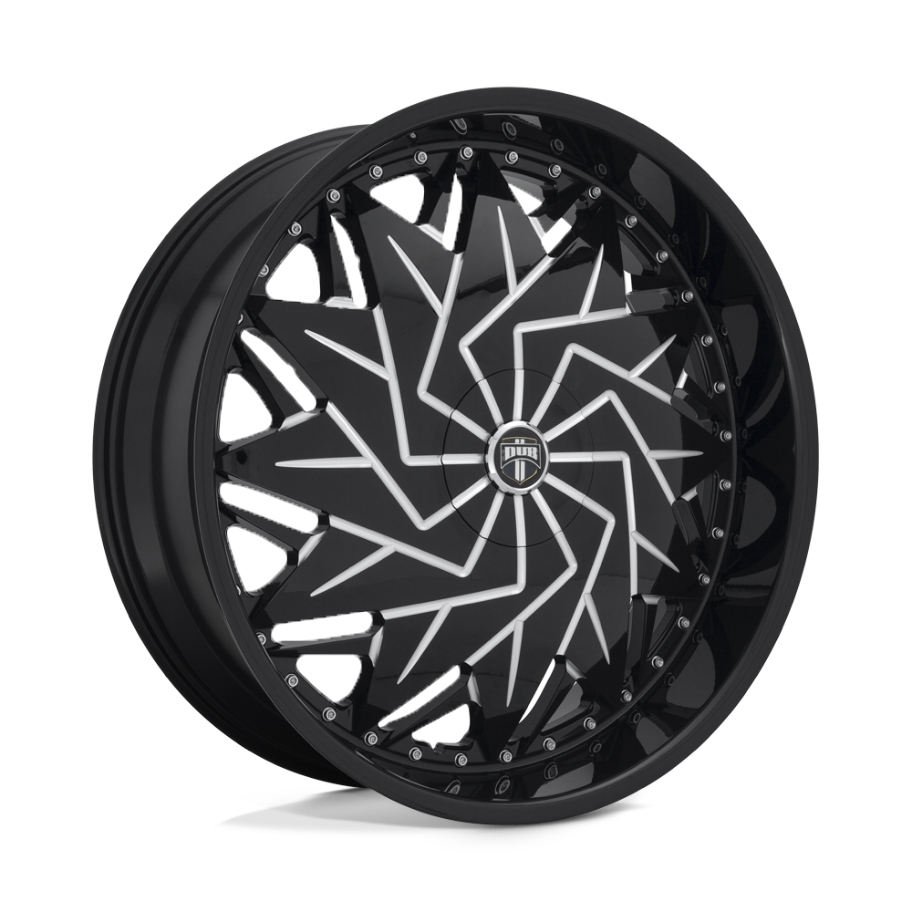 DUB 1PC S231 DAZR GLOSS BLACK MILLED 26X9 5x115/5x120 et15 72.56