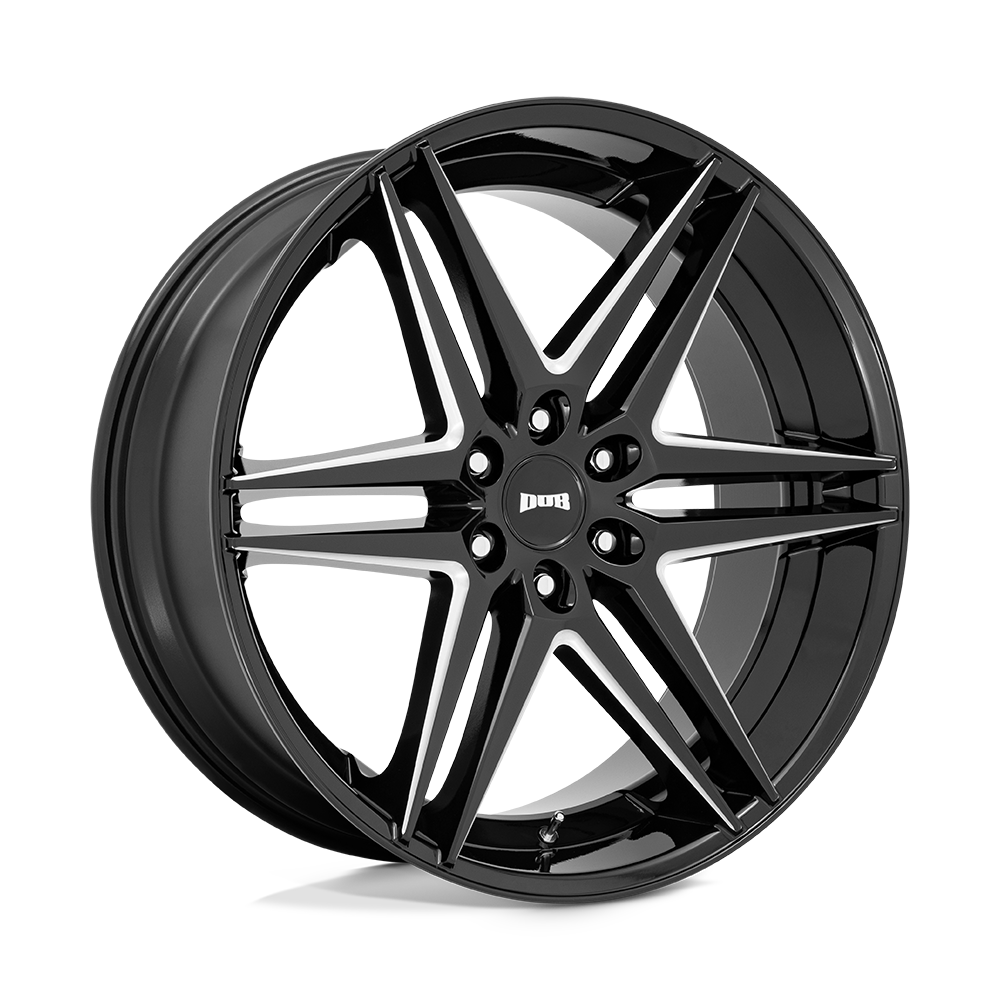 DUB 1PC S267 DIRTY DOG GLOSSY BLACK MILLED 24X10 6x135 et30 87.1