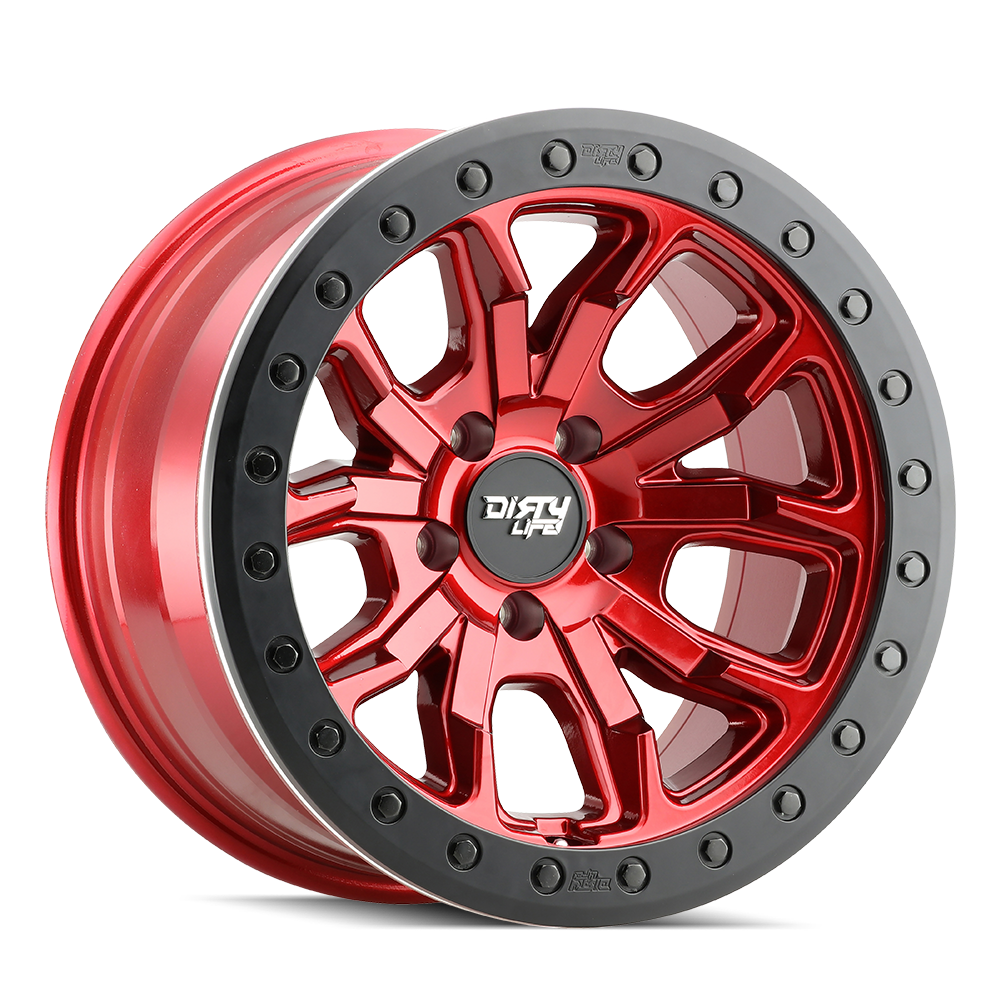 DIRTY LIFE DT-1 GLOSS CRIMSON CANDY RED 17x9.0 5x139.7 et-12 108