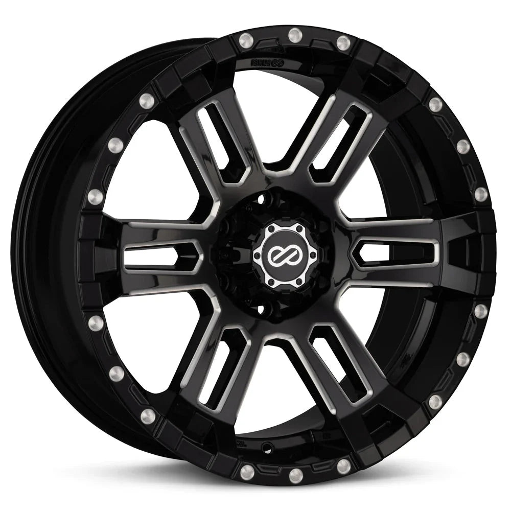 Enkei commander black machined 17X8 6X139 et5  CB108 - 519-780-8405BKM